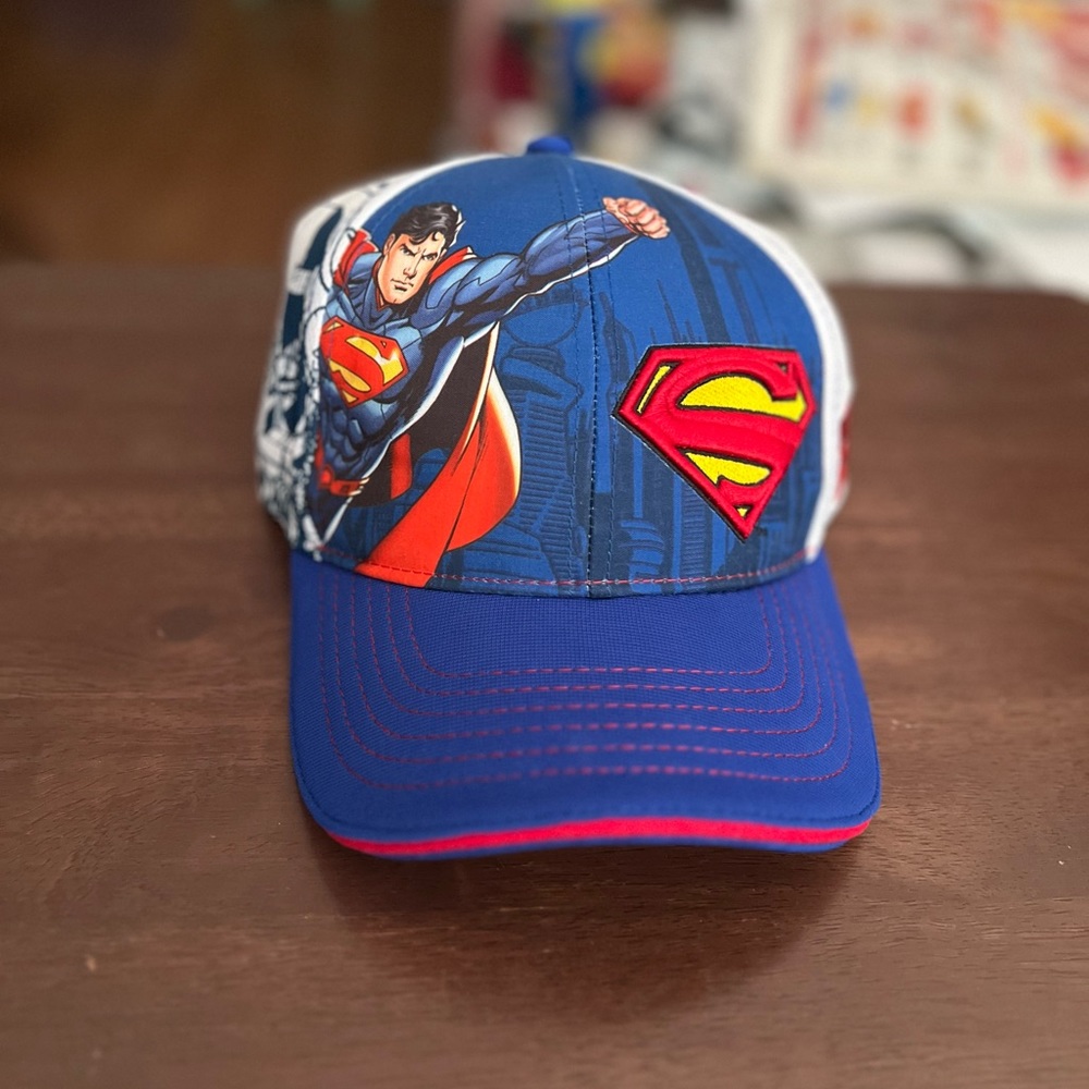 Rare Dale Earnhardt Jr Nascar & Superman Collaboration Hat with velcro strap